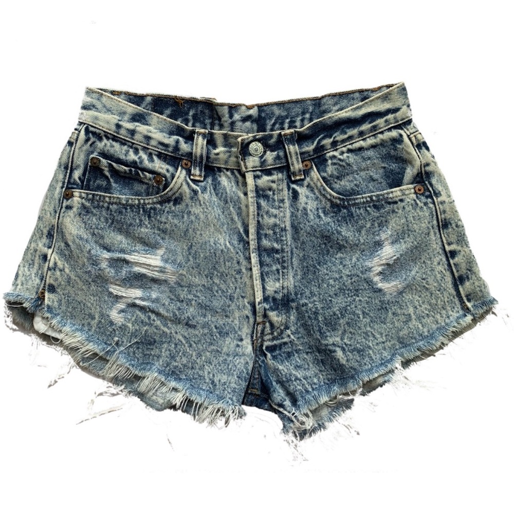 VTG Red Tab Levis Acid Wash Cutoff Shorts